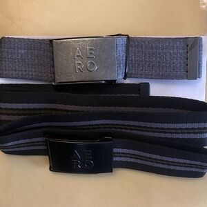AERO Gray and Black Men's Belt Bag